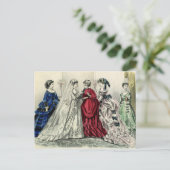  Victoriaans bruiloft Bridal-portret Briefkaart (Staand voorkant)