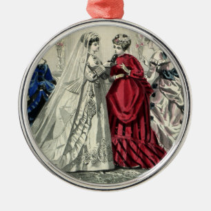  Victoriaans bruiloft Bridal-portret Metalen Ornament