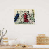 Victoriaans bruiloft Bridal-portret Poster (Keuken)