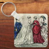  Victoriaans bruiloft Bridal-portret Sleutelhanger (Voorkant)