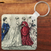  Victoriaans bruiloft Bridal-portret Sleutelhanger (Achterkant)