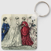  Victoriaans bruiloft Bridal-portret Sleutelhanger (Achterkant)