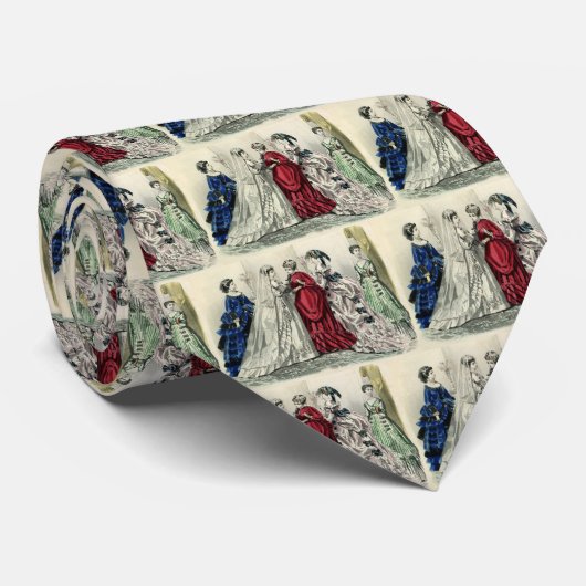 Victoriaans bruiloft Bridal-portret Stropdas (Opgerold)