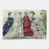 Victoriaans bruiloft Bridal-portret Theedoek (Horizontaal)