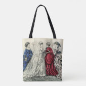 Victoriaans bruiloft Bridal-portret Tote Bag (Achterkant)
