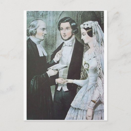 Victoriaans bruiloft Briefkaart (Voorkant)