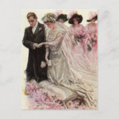  Victoriaans bruiloft-ceremonie Bride en Groom Briefkaart (Voorkant)