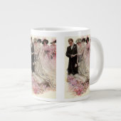  Victoriaans bruiloft-ceremonie Bride en Groom Grote Koffiekop (Voorkant rechts)