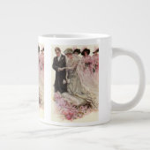  Victoriaans bruiloft-ceremonie Bride en Groom Grote Koffiekop (Rechts)