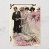  Victoriaans bruiloft-ceremonie Bride en Groom Kaart (Voorkant / Achterkant)