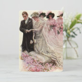  Victoriaans bruiloft-ceremonie Bride en Groom Kaart (Staand voorkant)