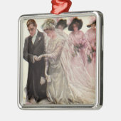  Victoriaans bruiloft-ceremonie Bride en Groom Metalen Ornament (Links)