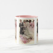 Victoriaans bruiloft-ceremonie Bride en Groom Mok (Midden)