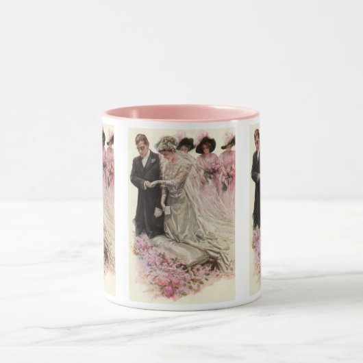  Victoriaans bruiloft-ceremonie Bride en Groom Mok (Midden)