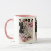 Victoriaans bruiloft-ceremonie Bride en Groom Mok (Links)