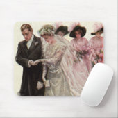  Victoriaans bruiloft-ceremonie Bride en Groom Muismat (Met muis)