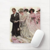  Victoriaans bruiloft-ceremonie Bride en Groom Muismat (Met muis)