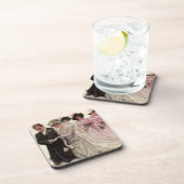  Victoriaans bruiloft-ceremonie Bride en Groom Onderzetter (Rechterzijde)