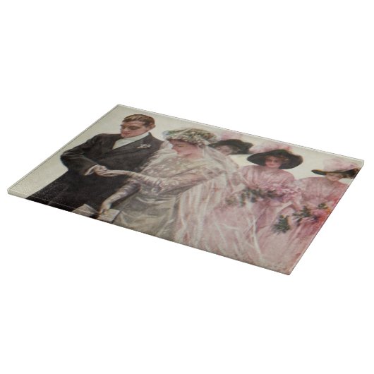  Victoriaans bruiloft-ceremonie Bride en Groom Snijplank (Hoek)