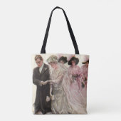  Victoriaans bruiloft-ceremonie Bride en Groom Tote Bag (Achterkant)