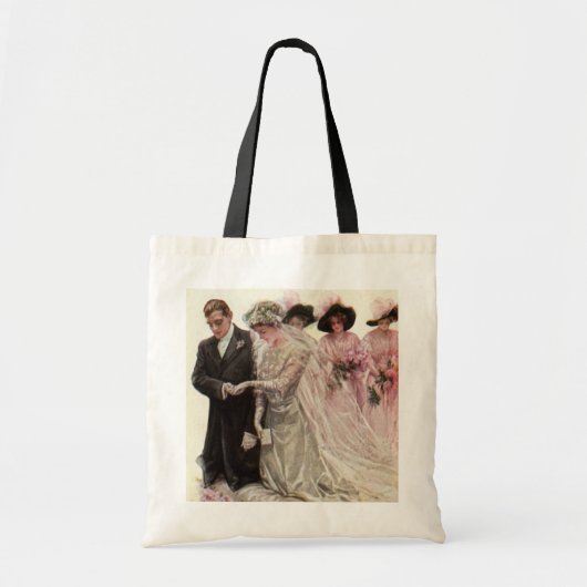  Victoriaans bruiloft-ceremonie Bride en Groom Tote Bag (Voorkant)