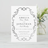 Victoriaans bruiloft crest kaart (Staand voorkant)