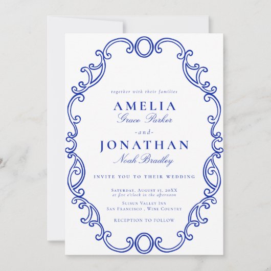 Victoriaans bruiloft crest kaart (Voorkant)