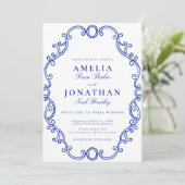 Victoriaans bruiloft crest kaart (Staand voorkant)