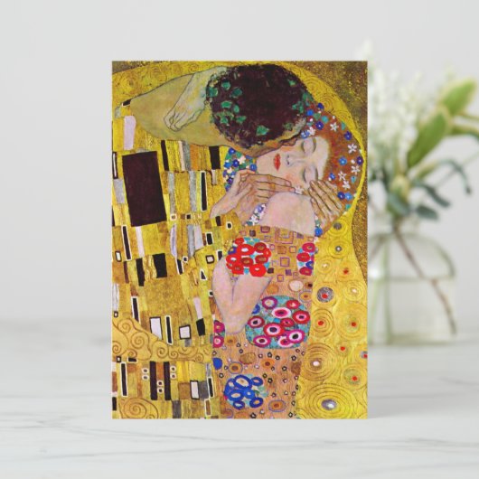 Victoriaans bruiloft, de kus van Klimt Kaart (Staand voorkant)