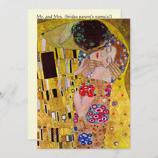  Victoriaans bruiloft, de kus van Klimt Kaart (Voorkant / Achterkant)
