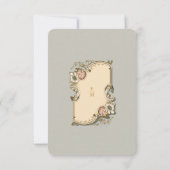 Victoriaans bruiloft Details Behuizing Kaart (Achterkant)