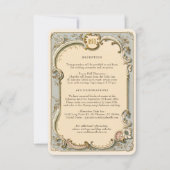 Victoriaans bruiloft Details Behuizing Kaart (Voorkant)