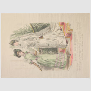 Victoriaans bruiloft  Franse Mode Ad Tissuepapier