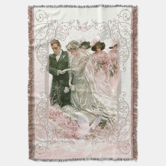 Victoriaans bruiloft - gooi deken (Voorkant Verticaal)