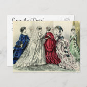 Victoriaans bruiloft Opslaan Datum Aankondigingskaart (Voorkant / Achterkant)