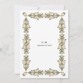  Victoriaans bruiloft repetitie diner Kaart (Achterkant)