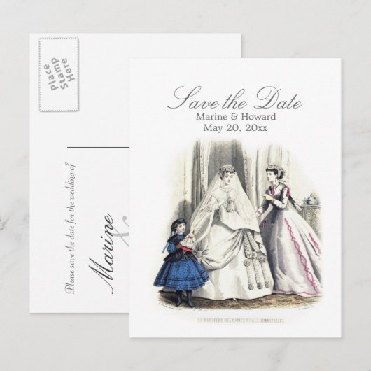 Victoriaans bruiloft (Save the Day) Post Kaart (Voorkant / Achterkant)