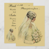  Victoriaans bruiloft Vrijgezellenfeest Kaart (Voorkant / Achterkant)