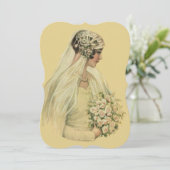  Victoriaans bruiloft Vrijgezellenfeest Kaart (Staand voorkant)