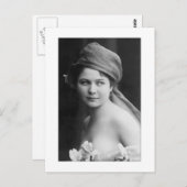 Victoriaans bruin zwart-wit, bloemen zachte poort briefkaart (Voorkant / Achterkant)