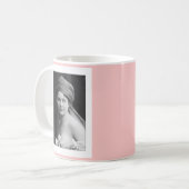 Victoriaans bruin zwart-wit, bloemen zachte poort koffiemok (Voorkant links)