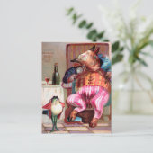 Victoriaans Bull and Frog Briefkaart (Staand voorkant)