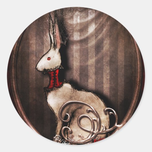 Victoriaans Bunneh Ronde Sticker (Voorkant)