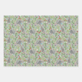 Victoriaans  bunny Rabbit Eats Berry Inpakpapier Vel (Voorkant 2)