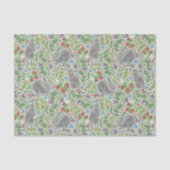 Victoriaans bunny Rabbit Eats Berry Tissuepapier (Voorkant)