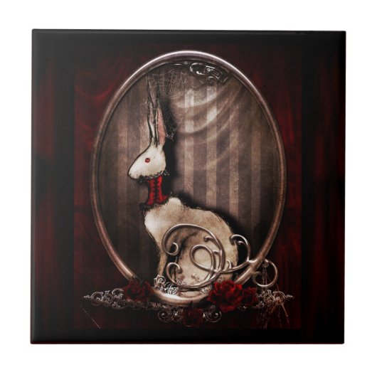 Victoriaans BUNNY Tegeltje (Voorkant)