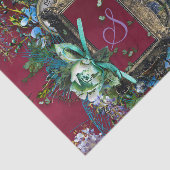 Victoriaans Burgundy Mist Lavender Wisteria lijst Tissuepapier (Detail)