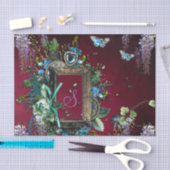 Victoriaans Burgundy Mist Lavender Wisteria lijst Tissuepapier (Craft)