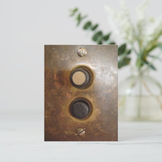 Victoriaans Button lichtschakelaar Briefkaart (Staand voorkant)