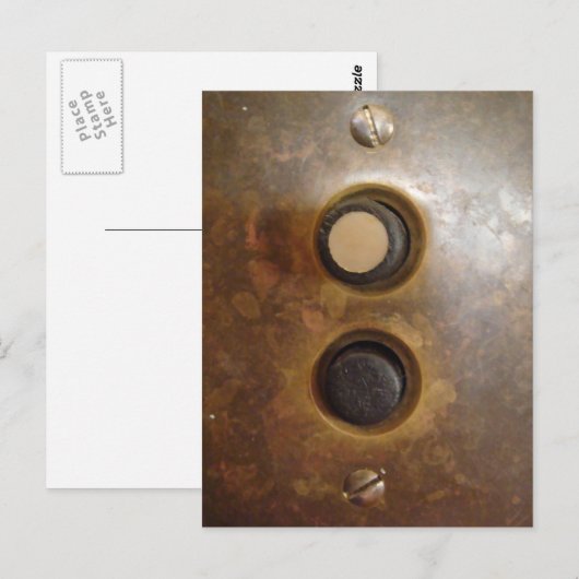 Victoriaans Button lichtschakelaar Briefkaart (Voorkant / Achterkant)